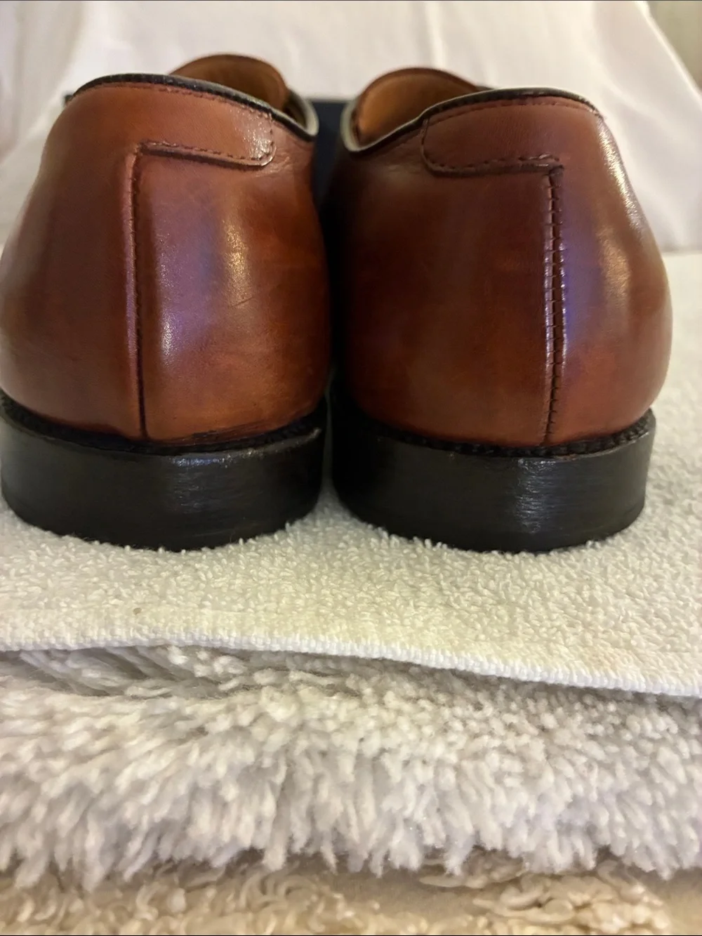Allen Edmonds Men's Brown Leather Warwick Monk Strap Dress Shoes w/single buckle